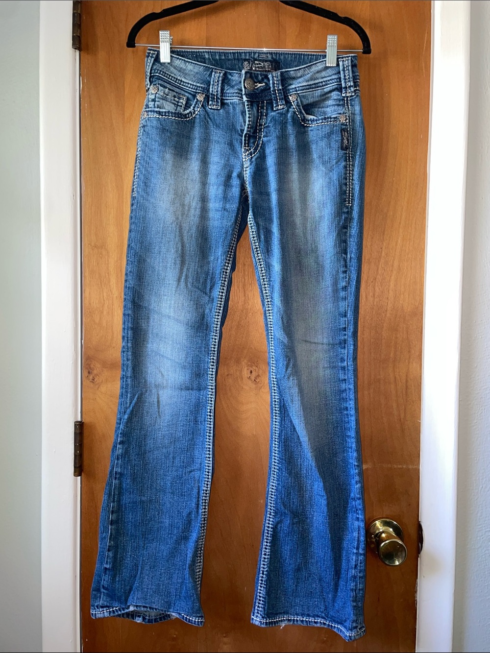 Silver Jeans Women's Faded Blue Bootcut Jeans